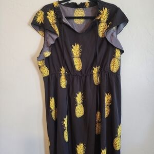 SHEIN Black and Yellow Pineapple Dress